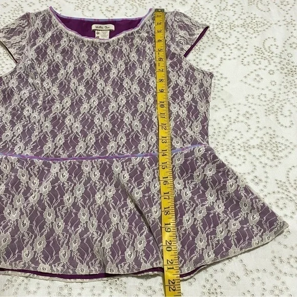 MATILDA Jane lace peplum top size S - Picture 6 of 11